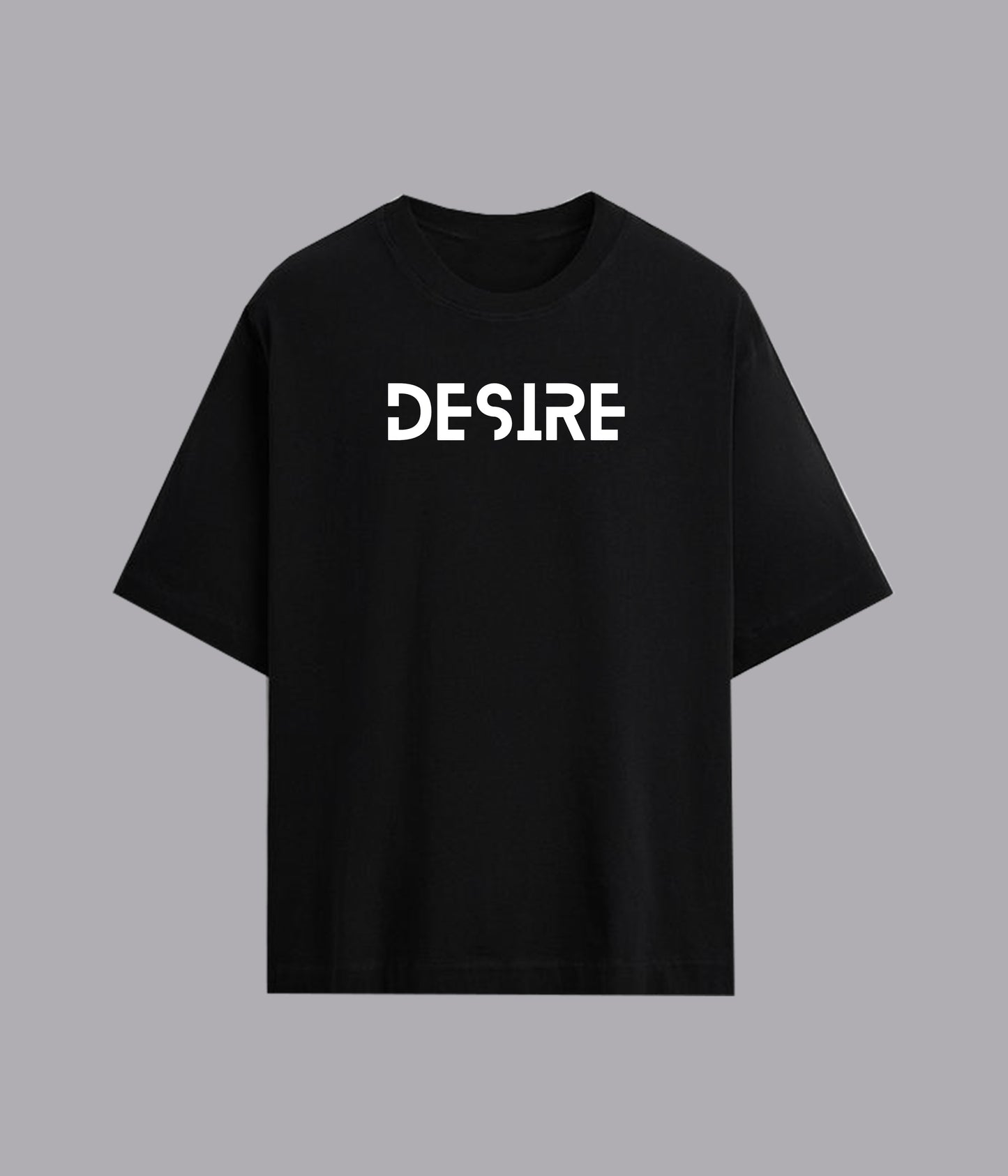 Desire Black Unisex Oversized Tee