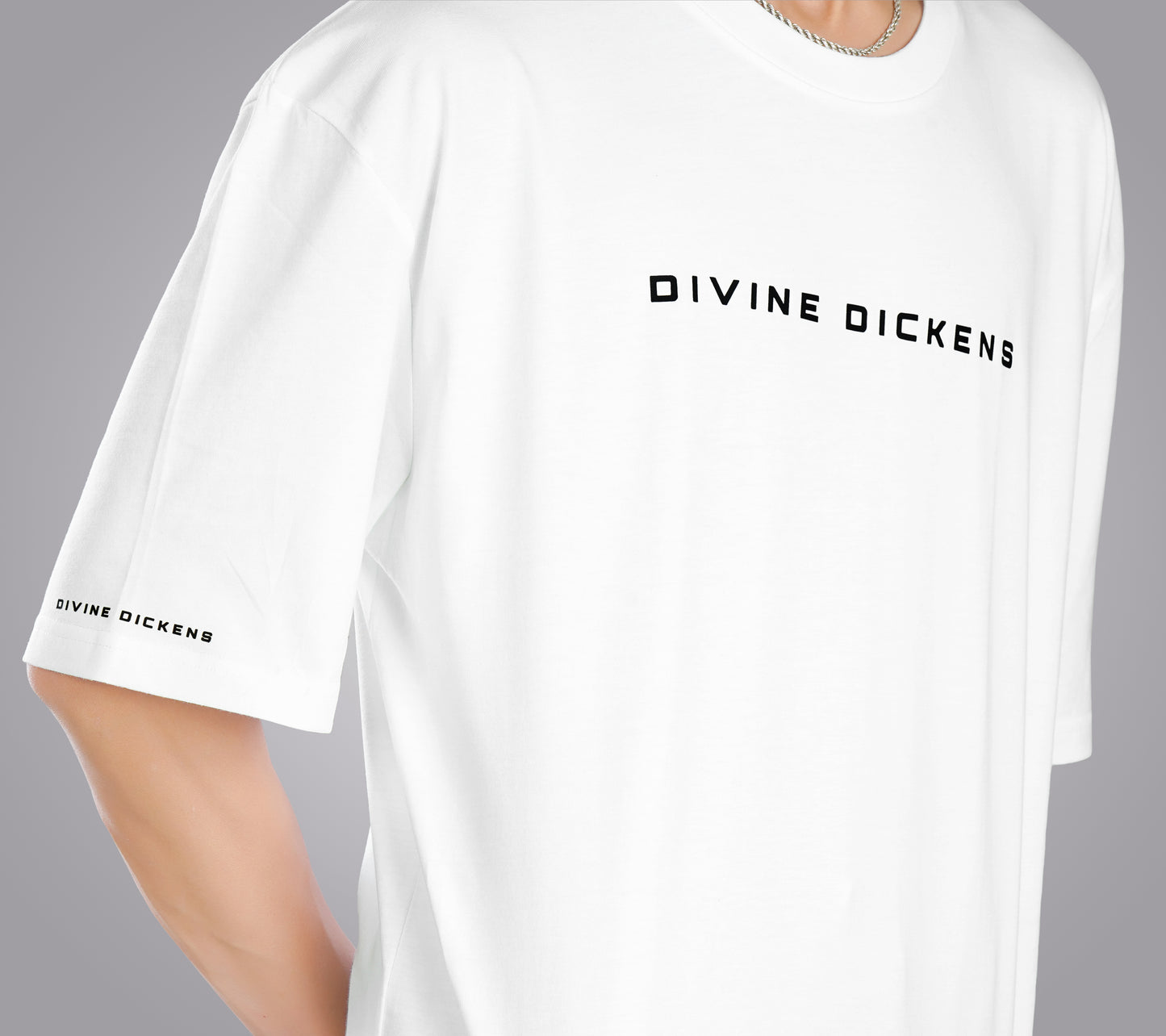 Divine dickens White Oversized Tee