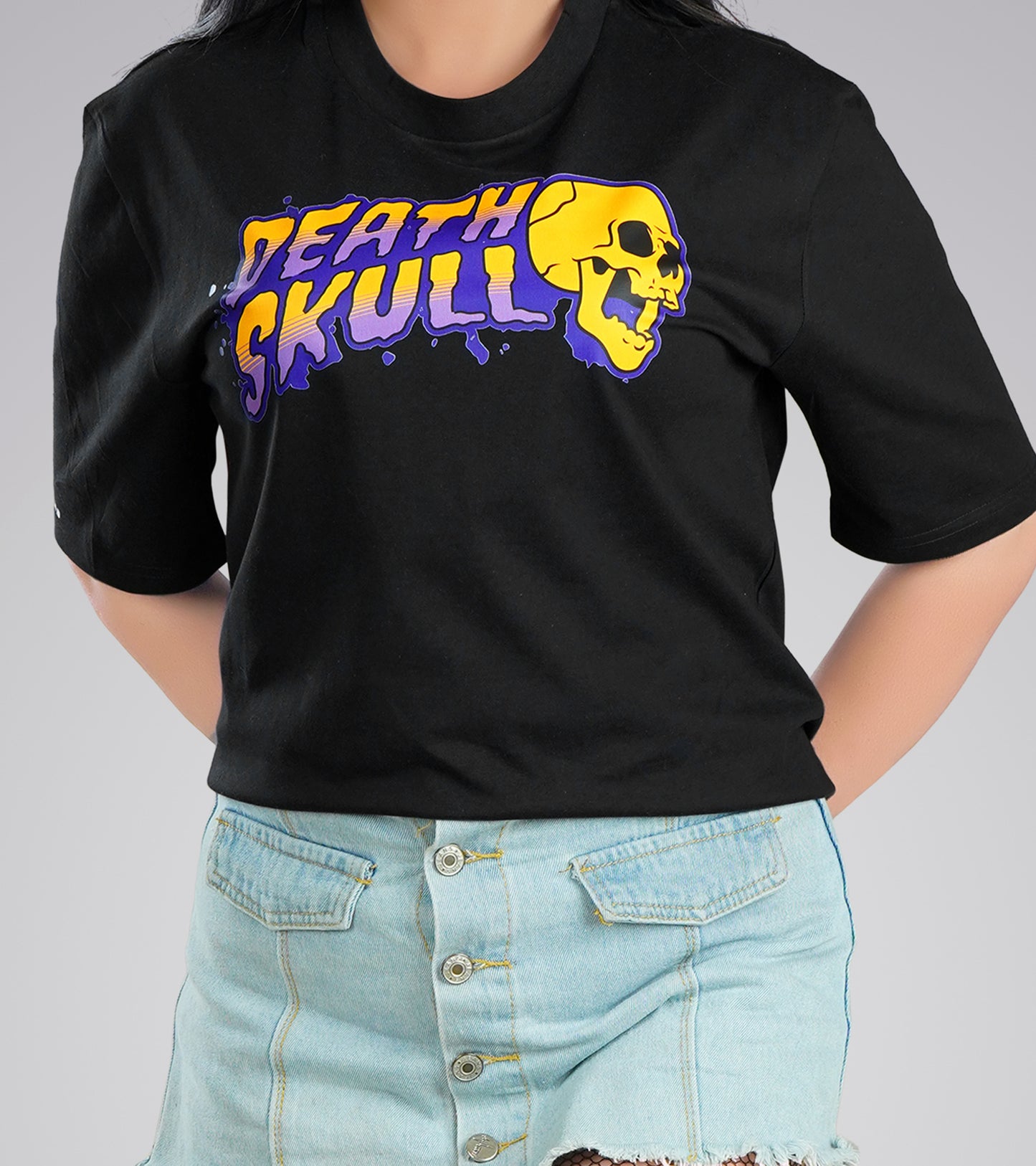 Death Skull Black Oversized tee