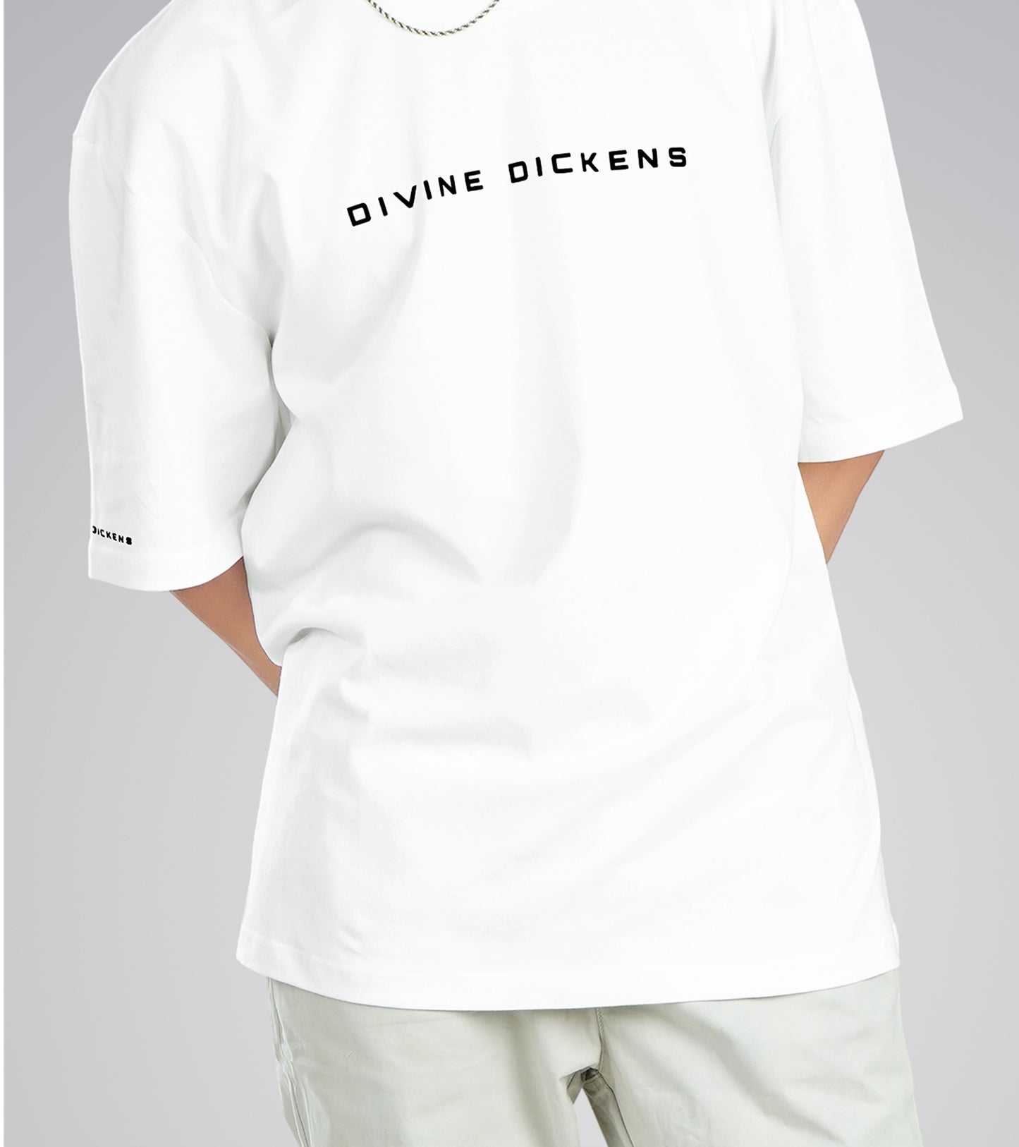 Divine dickens White Oversized Tee